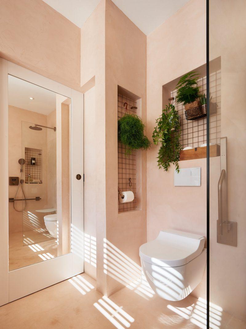 Modern look microcement bathroom Modern look microcement bathroom