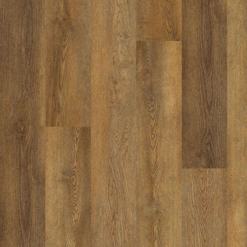 A high-resolution sample of Wild Orchard Oak 4114 Polyflor Expona Commercial LVT, featuring multi-tonal golden and deep brown oak planks with rustic grain and natural timber character.