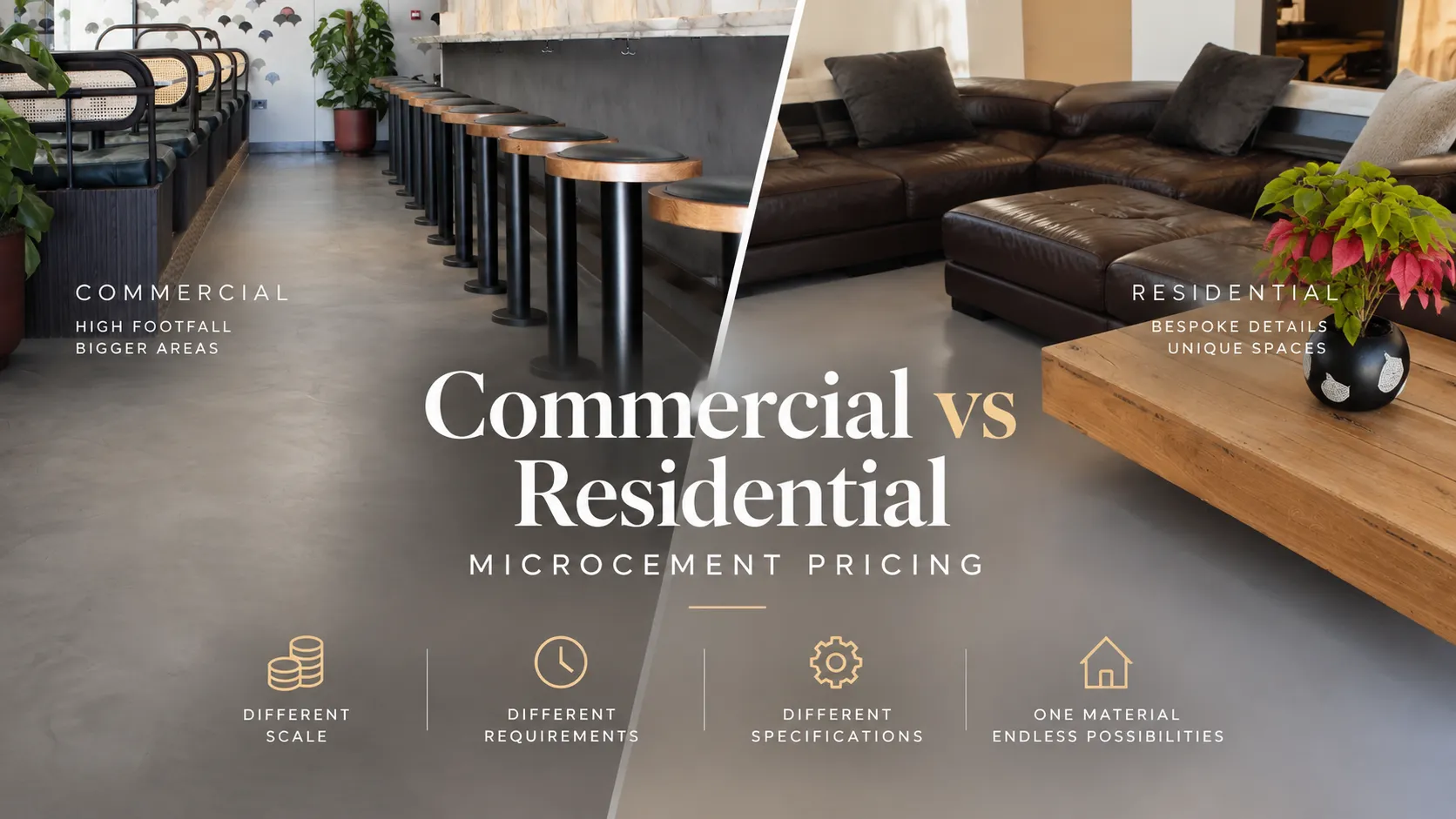 Residential vs Commercial Microcement Pricing