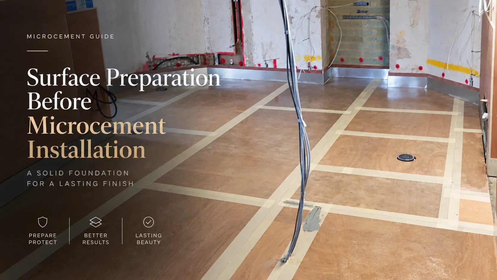 surface preparation before microcement installation